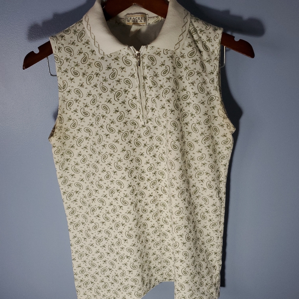 Vintage Cracked Wheat Woman Golf Shirt Size M Made In Canada